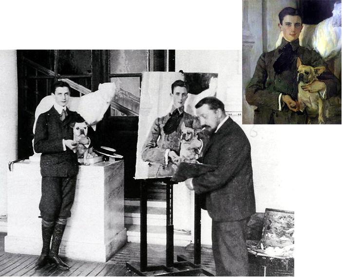 Portrait by Serov of Prince Yusupov with Gugusse, Portrait by Serov of Prince Yusupov with Gugusse,